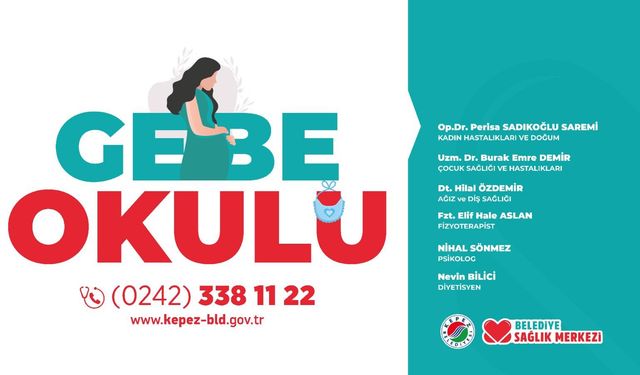 Kepez’den ‘Gebe Okulu’