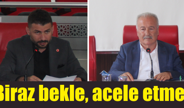 Biraz bekle, acele etme!