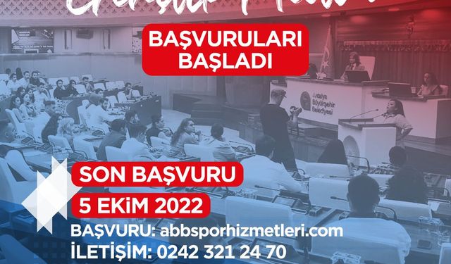 Büyükşehir Gençlik Meclisine Başvurular Başladı