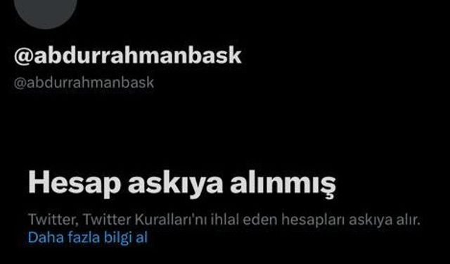 Başkan’ın hesabı askıya alındı