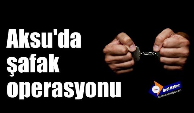 Aksu'da şafak operasyonu