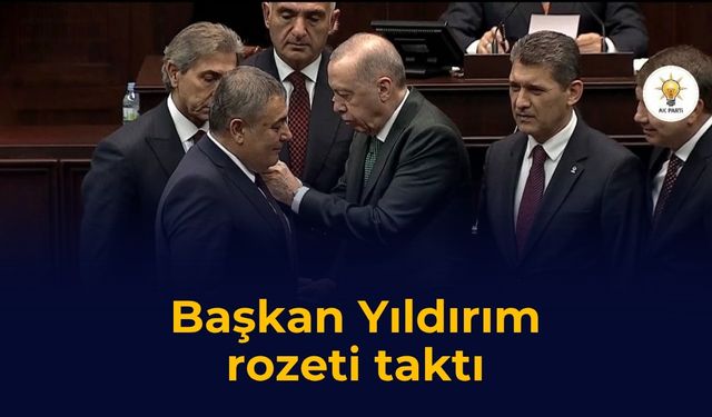 Başkan Yıldırım rozeti taktı