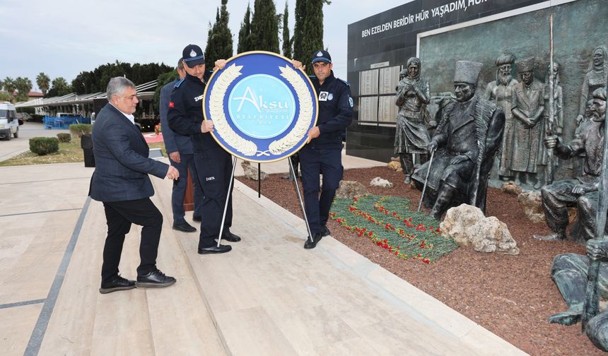 Atatürk, Aksu’da anıldı