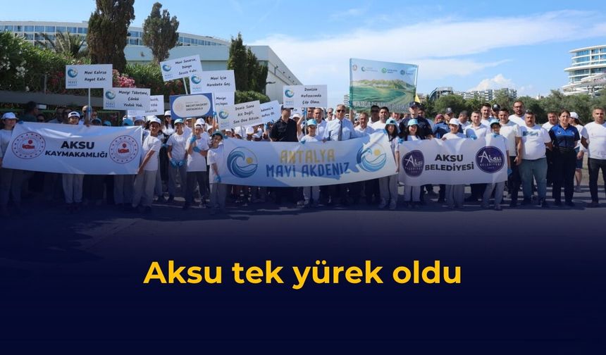 Aksu tek yürek oldu