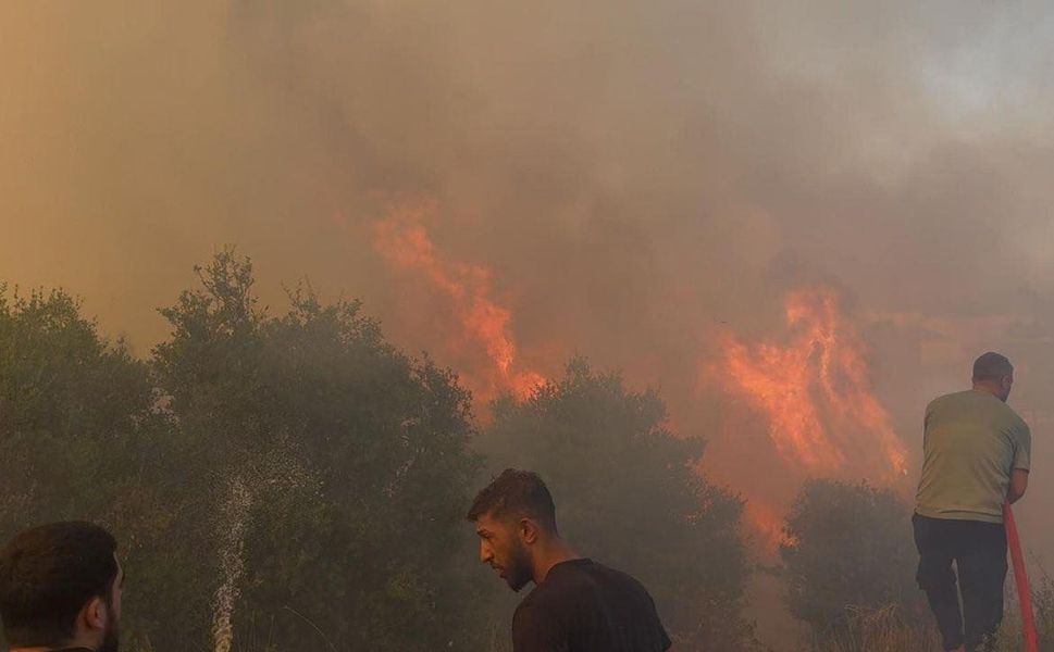 Aksu'da yangın